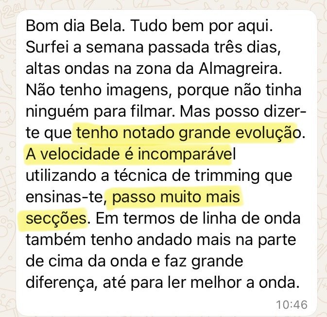 Depoimentos reais enviados por alunos
