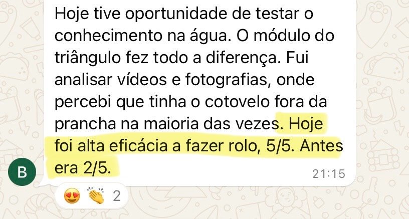 Depoimentos reais enviados por alunos
